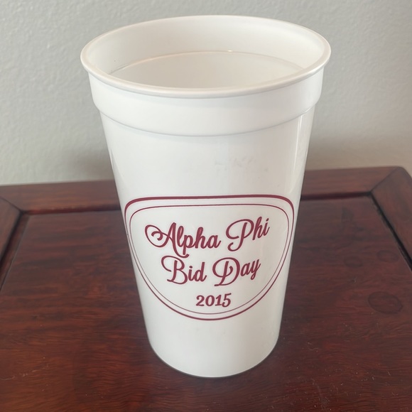 Alpha Phi sorority bid day pin cup notepad white bundle of 3 gifts - Picture 2 of 7
